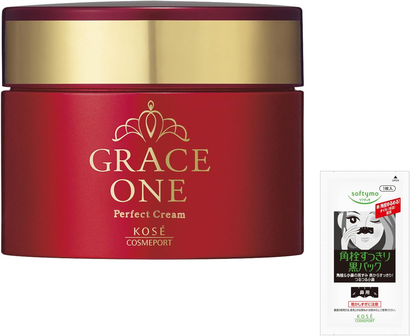 GRACE ONE Rich Cream 100g + Bonus Nose Keratotic Plug Pack KOSE Kose Anti-Aging Moisturizing Face Sensitive Skin