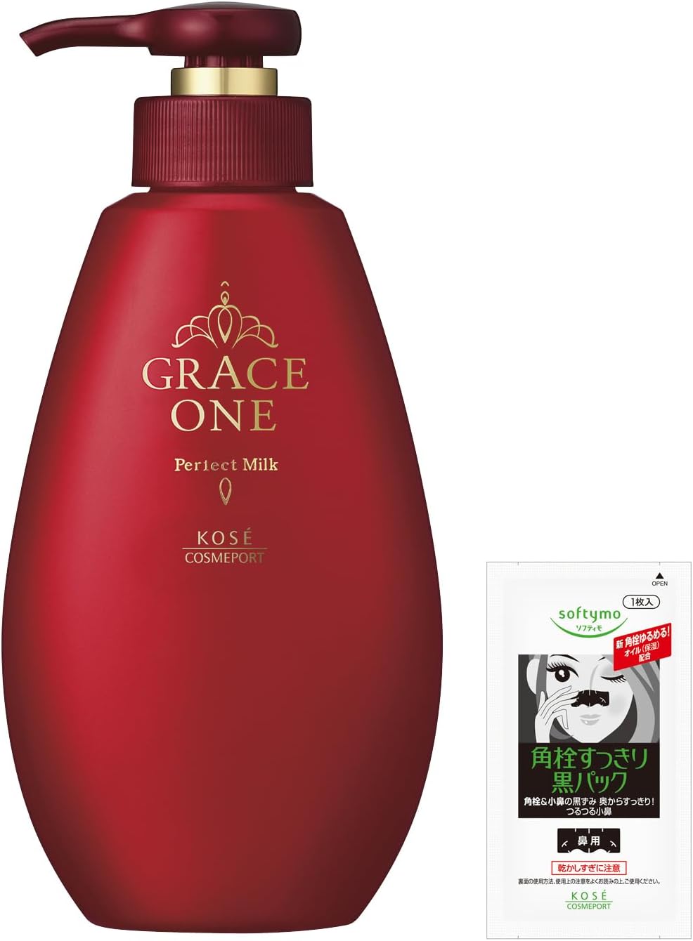 GRACE ONE Concentrated Liquid (Moisturizing Liquid) All-in-One Cream 230ml + Bonus Sheet for Nose Blackhead Pack, All-in-One Lotion KOSE Kose