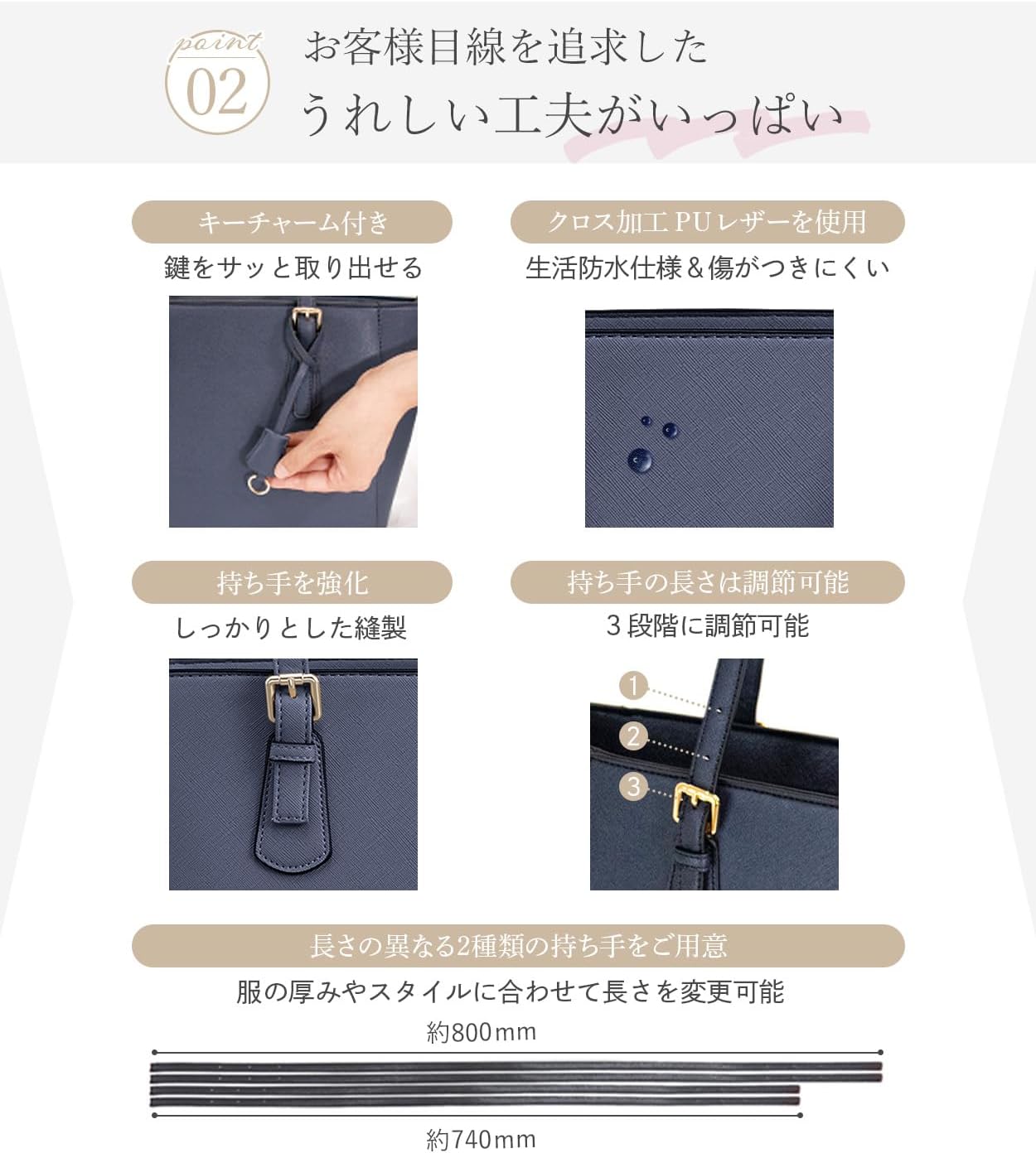 Encore Business Bag, Supervised by Professional Storage, Beautiful Form Packaging, Women's Tote Bag, Commuting Bag, Work Bag, Water Repellent, A4, Standing, Large Capacity, Shoulder Bag, Job Hunting,