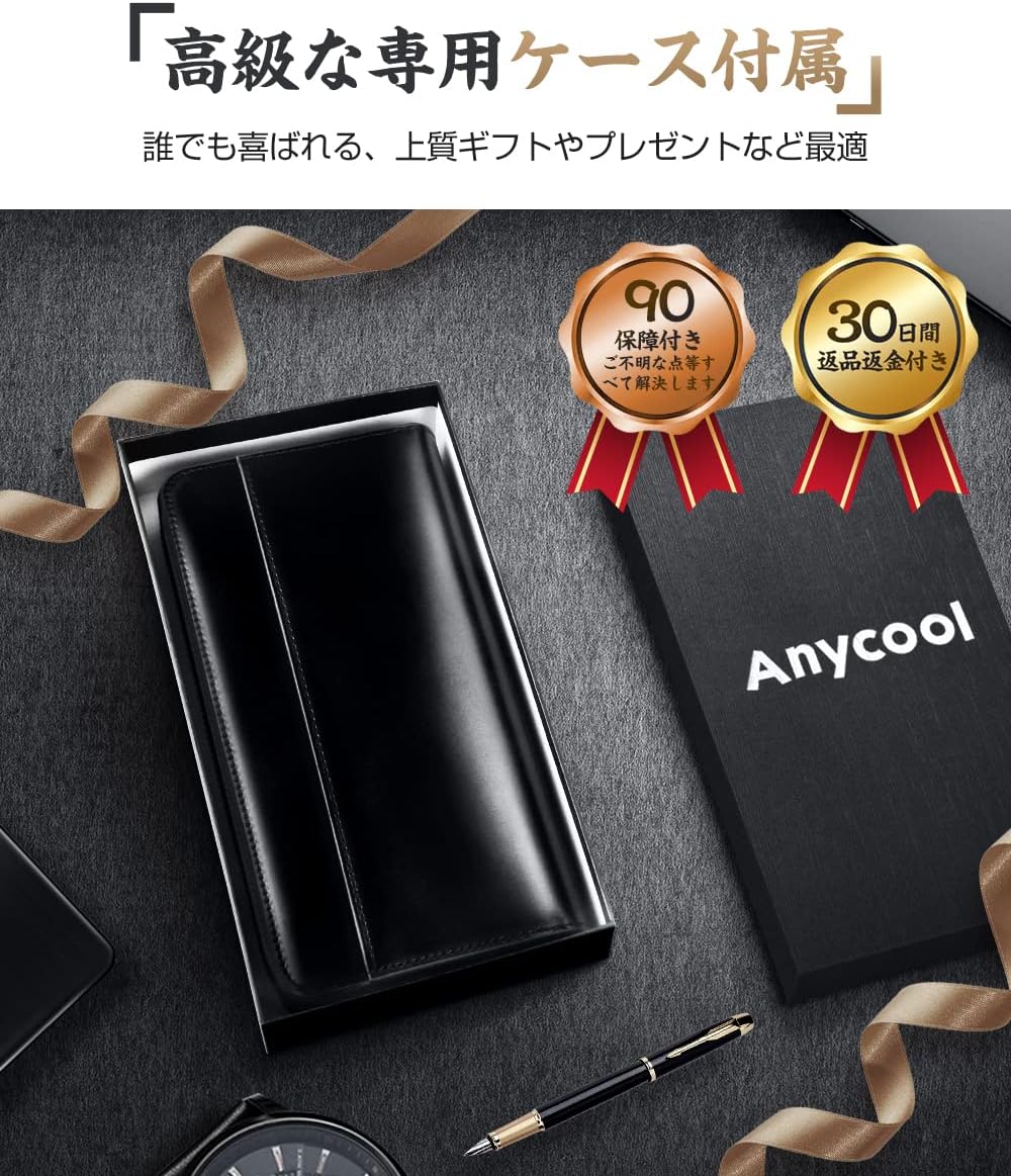 Wallet, Men's, Tochigi Leather, Long Wallet, Genuine Leather, Large Capacity, YKK Zipper, Made by Top Craftsmen, Women's Wallet, Cowhide Leather, Coin Purse, Compact, Simple, Plain, For Men