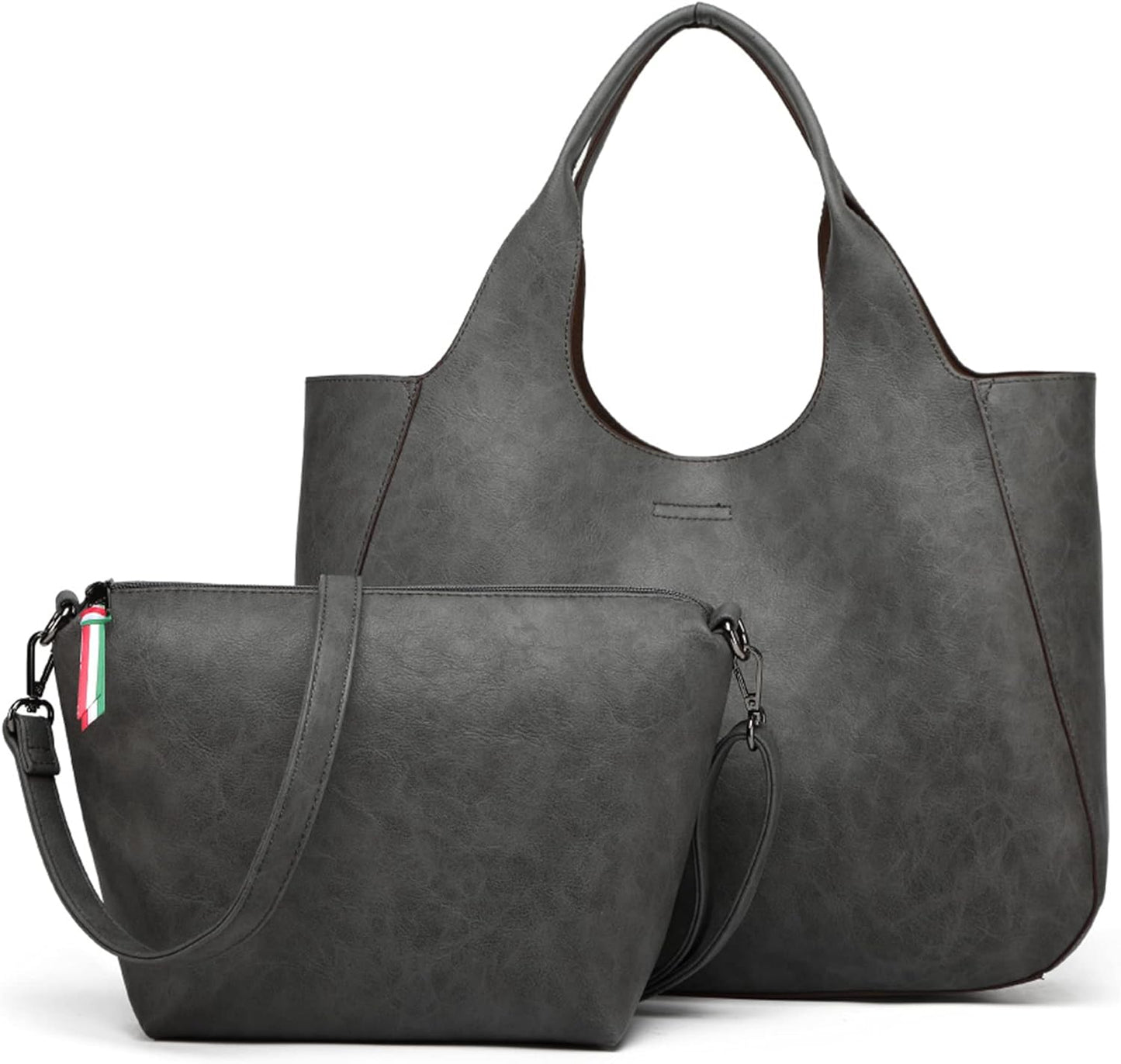 Gusio Basic 120486 Women's 3-Way Tote Bag x Shoulder Bag in Bag Set, PU Leather, Lightweight, A4 Compatible