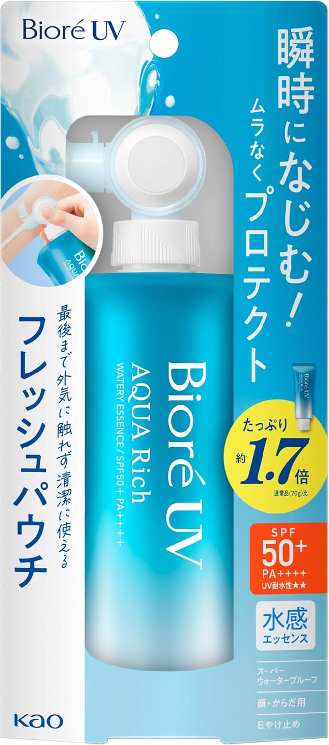 Biore UV Aqua Rich Water Essence, 3.5 oz (100 g) Sunscreen SPF50