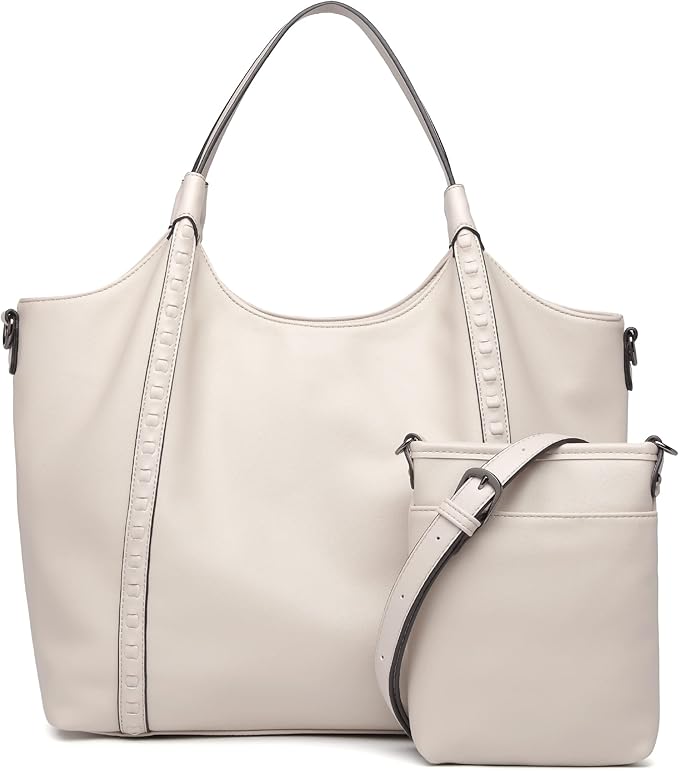 Guscio Italy 171077 [Fashion Magazine oggi.jp Featured] Tote Bag 【2-Piece Set with Pochette】 A4 & PC Storage Shoulder Included On/Off Use High-Quality PU Leather Recruit Commute Business Women's Italy