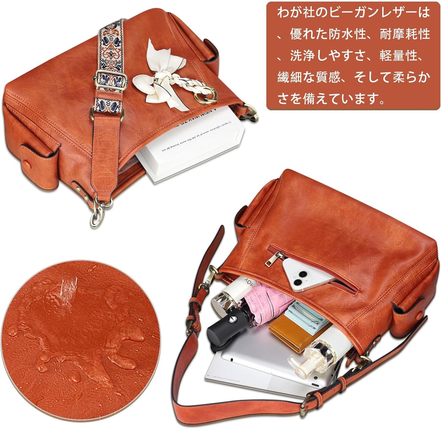 KITATU Shoulder Bag for Women, Tote Bag, Crossbody Bag, Handbag, Shoulder Bag, Bag, Crossbody, 2-Way, Stylish, Large Capacity, Soft, Simple, Casual, Hand-held, Popular, for Work