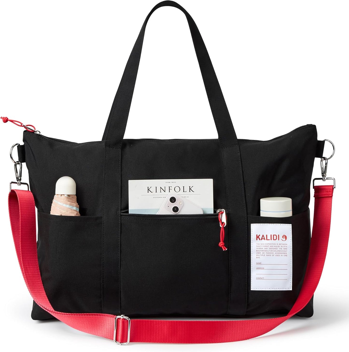 KALIDI FANCY FOREST Boston Bag, Foldable, Travel Bag, 3-Way, Duffel Bag, Travel Bag, 10.6 gal (35 L) Large Capacity, Lightweight, Plain, Large, Boston Bag, Tote Bag, Shoulder Bag, Men's, Women's, 2