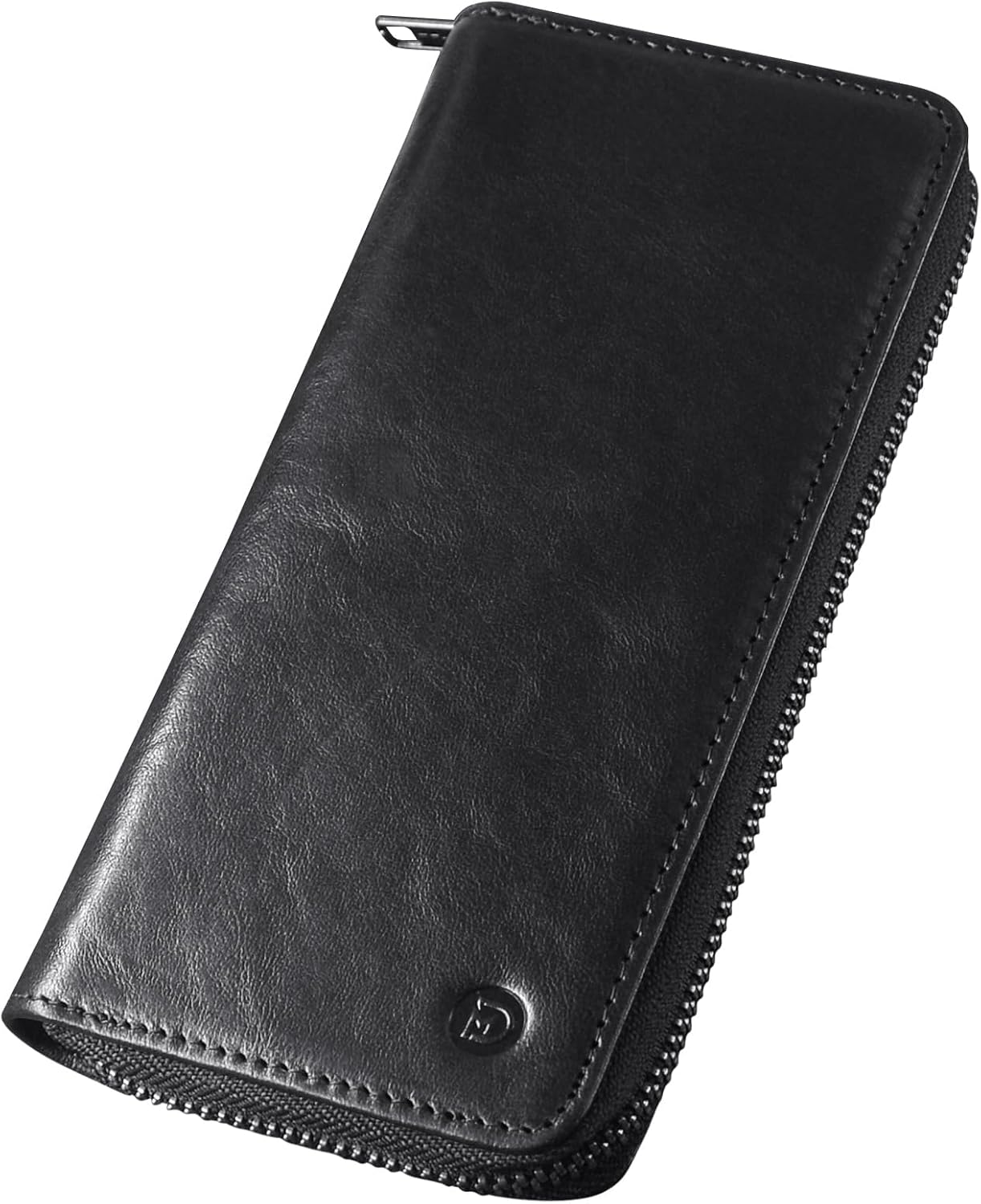 Modiko Men's Long Wallet, Himeji Leather, Genuine Leather, Made in Japan, Small Long Wallet, Large Capacity, Made by Top-Class Wallet Artisans, with Gusset, Coin Pocket, Zipper, Easy to Use, Thin