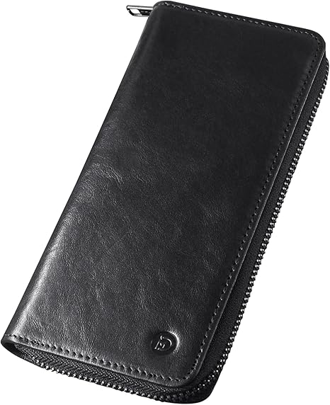 [Modiko] Wallet Men's Long Wallet Himeji Leather Genuine Leather Made in Japan Small Long Wallet Large Capacity Made by First-Class Wallet Craftsmen Gusset Coin Compartment Zipper Easy to Use Thin