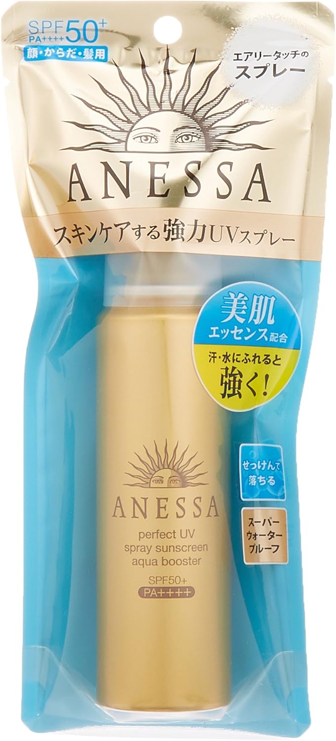 ANESSA ANESSA Perfect UV Spray Aqua Booster SPF 50+/PA++++ Refreshing Citrus Soap Scent, 1 Piece 2.1 oz (60 g)