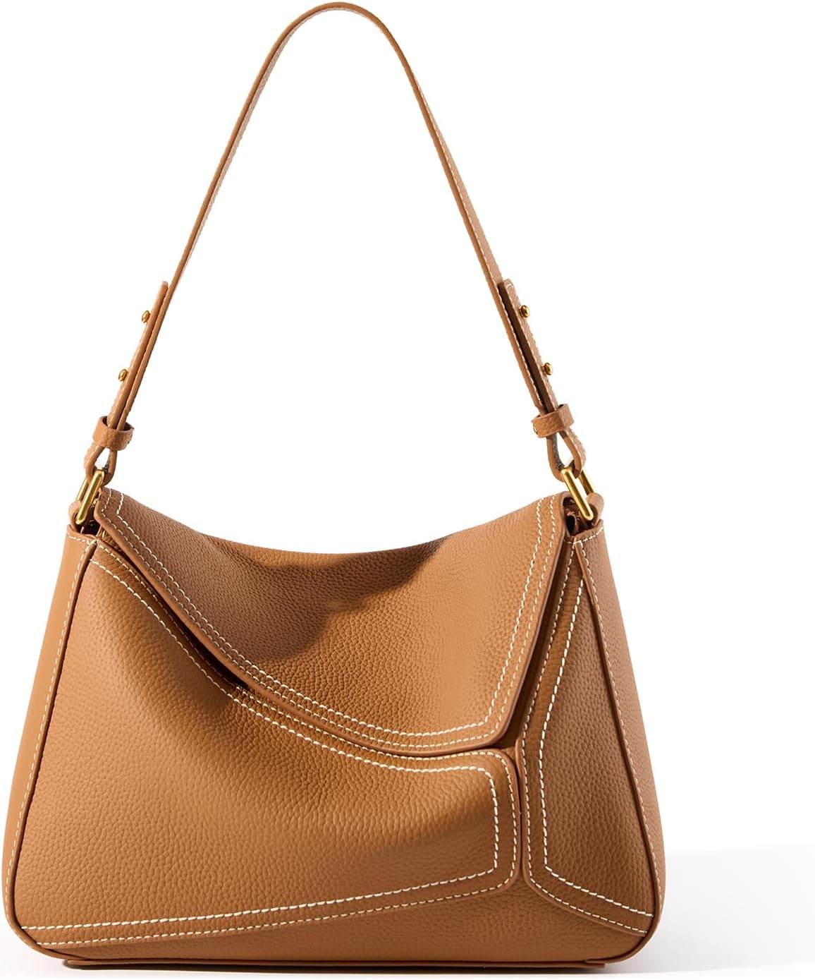 MFFOR Women's Shoulder Bag, Genuine Leather, Handbag, Large Capacity, 2 Belts, Business Bag, Shoulder Bag, Handheld, High Visibility, Office, Work, Simple, Casual, Stylish, Popular