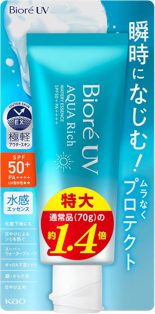 Biore UV Aqua Rich Water Essence, 3.5 oz (100 g) Sunscreen SPF50