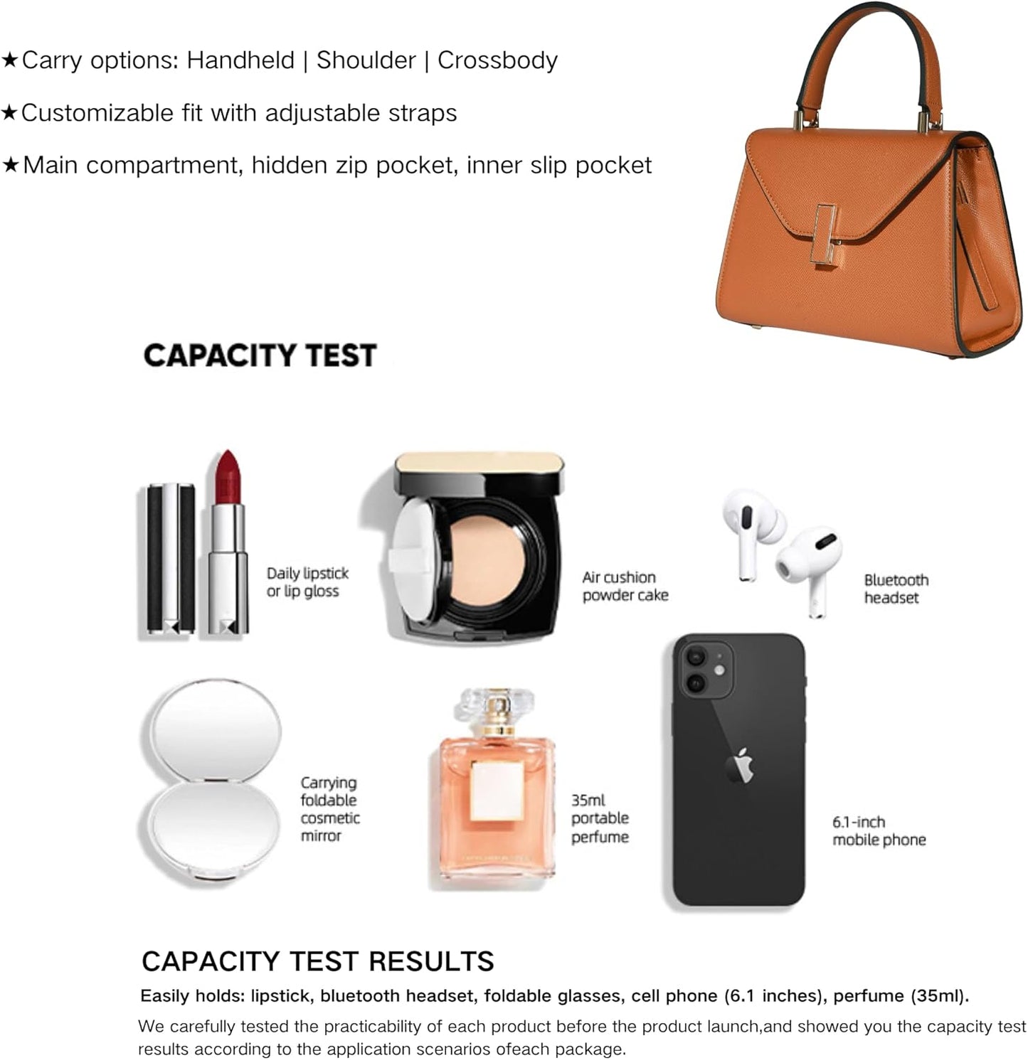 Herfuchsias samll hand bag Genuine Leather Bag for Women