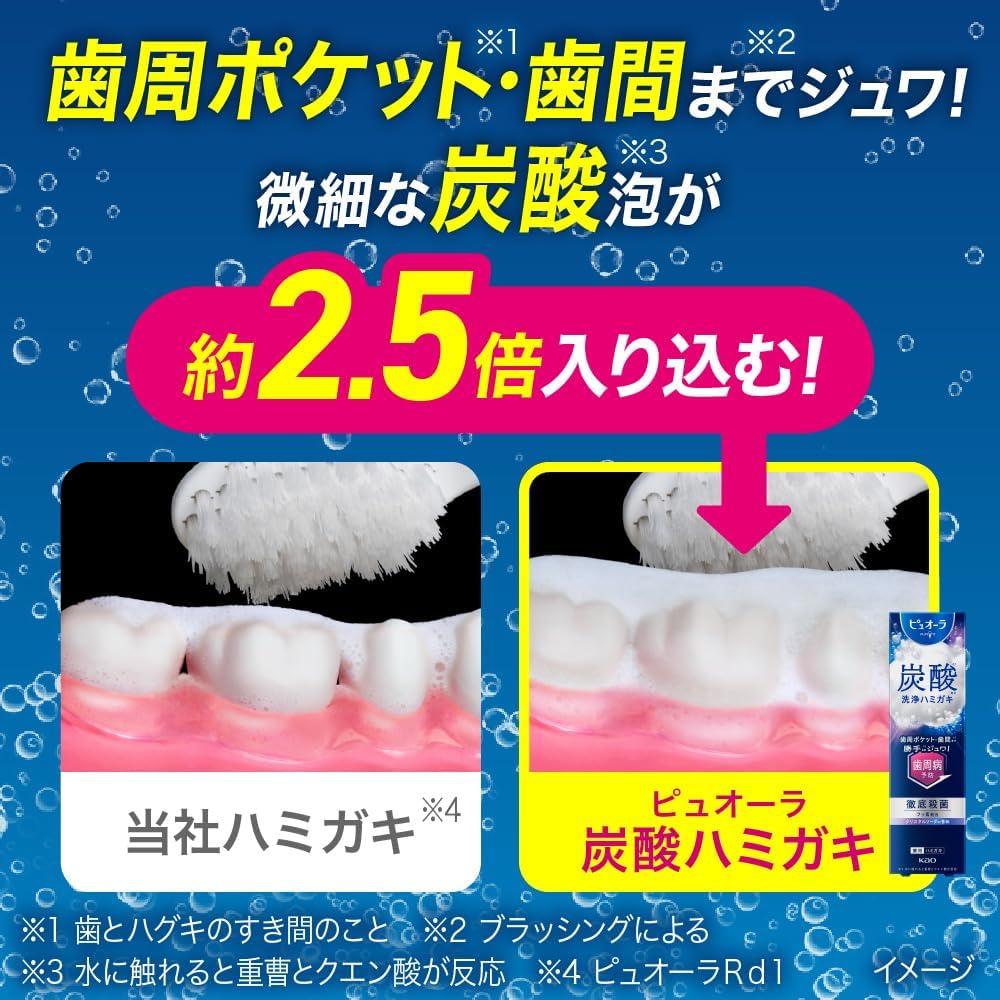 PUORA CARBONATE Toothpaste, 3.3 oz (95 g), Periodontal Disease Prevention, Toothpaste, Quasi Drug