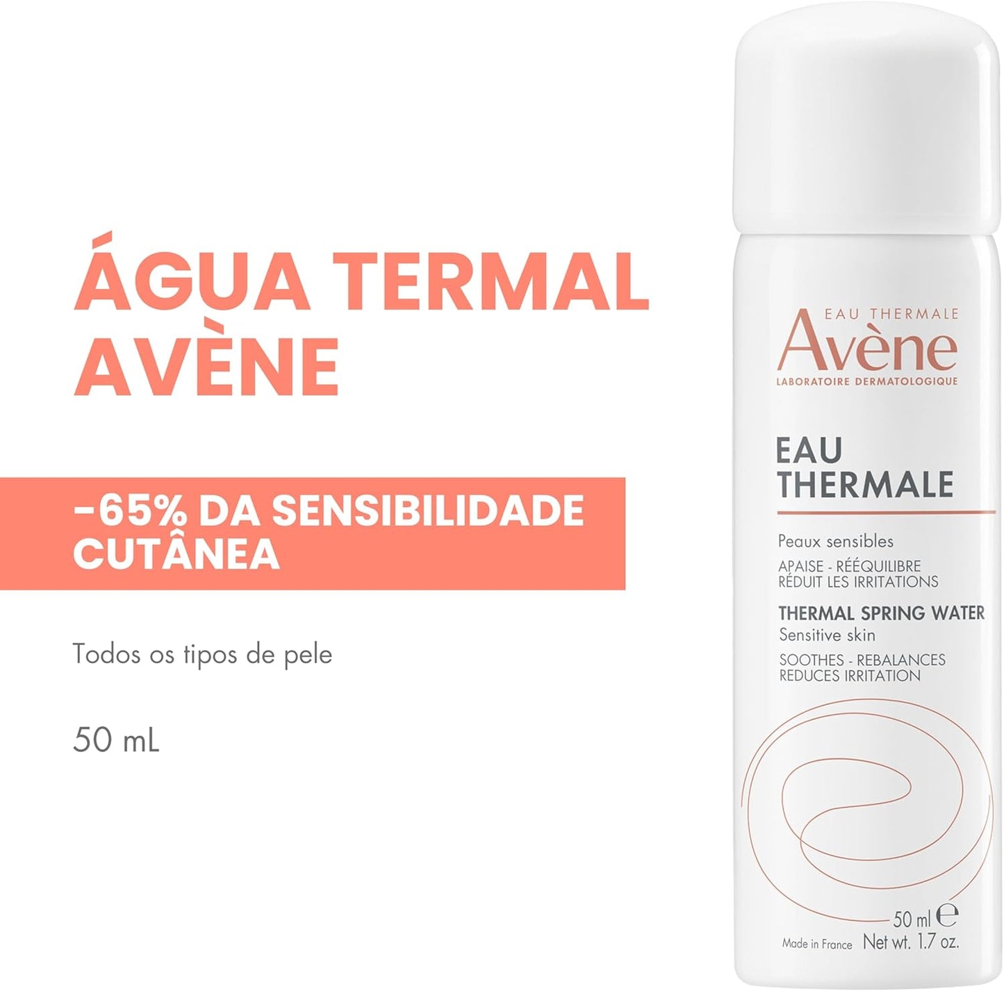 Avene Water Mini Size, 1.7 fl oz (50 ml)