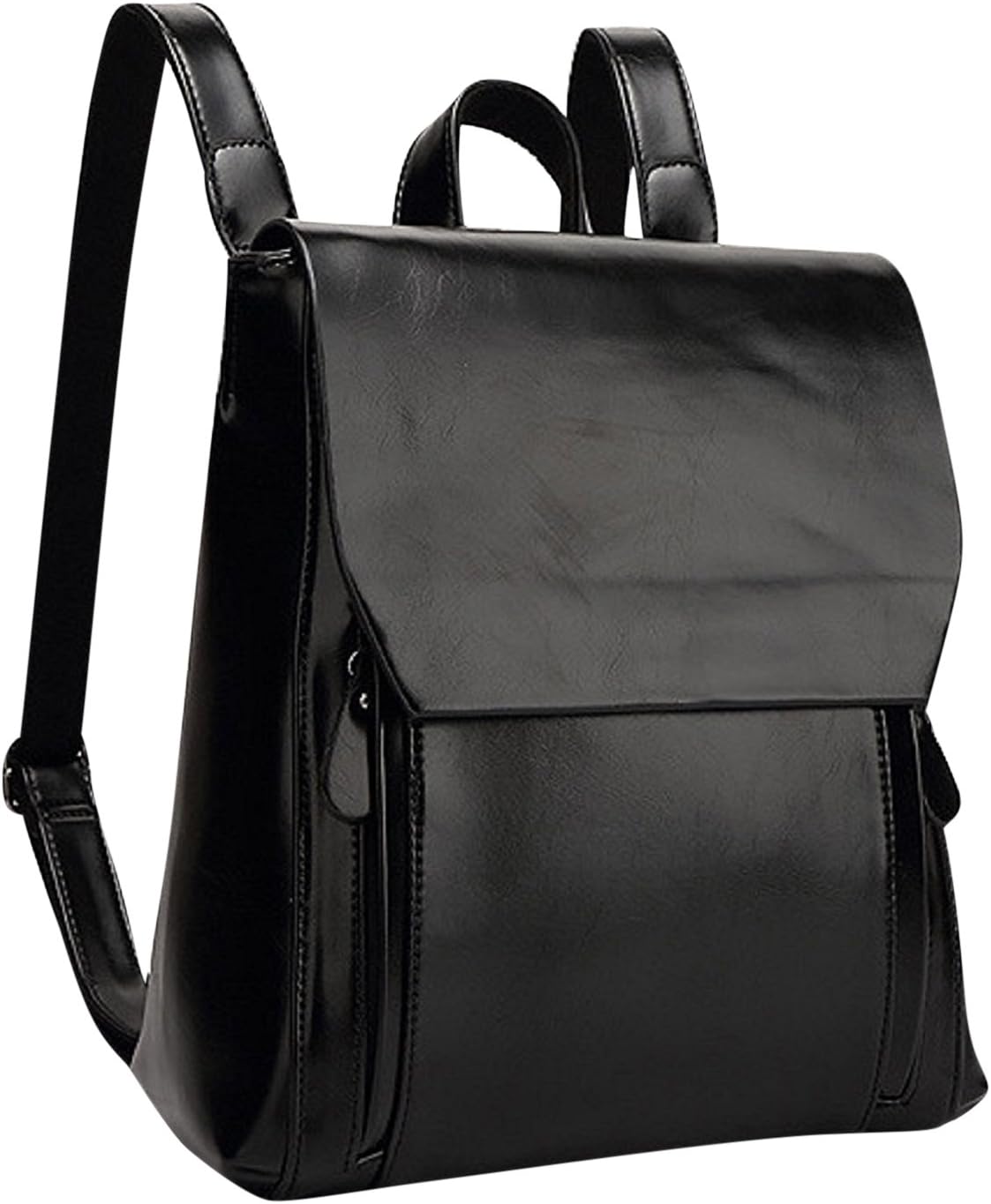 High Quality Genuine Leather Rucksack, 5 Colors, Bag, Men's, Women's, Leather, Bag, For Work or School, Lightweight, Large Capacity, Black