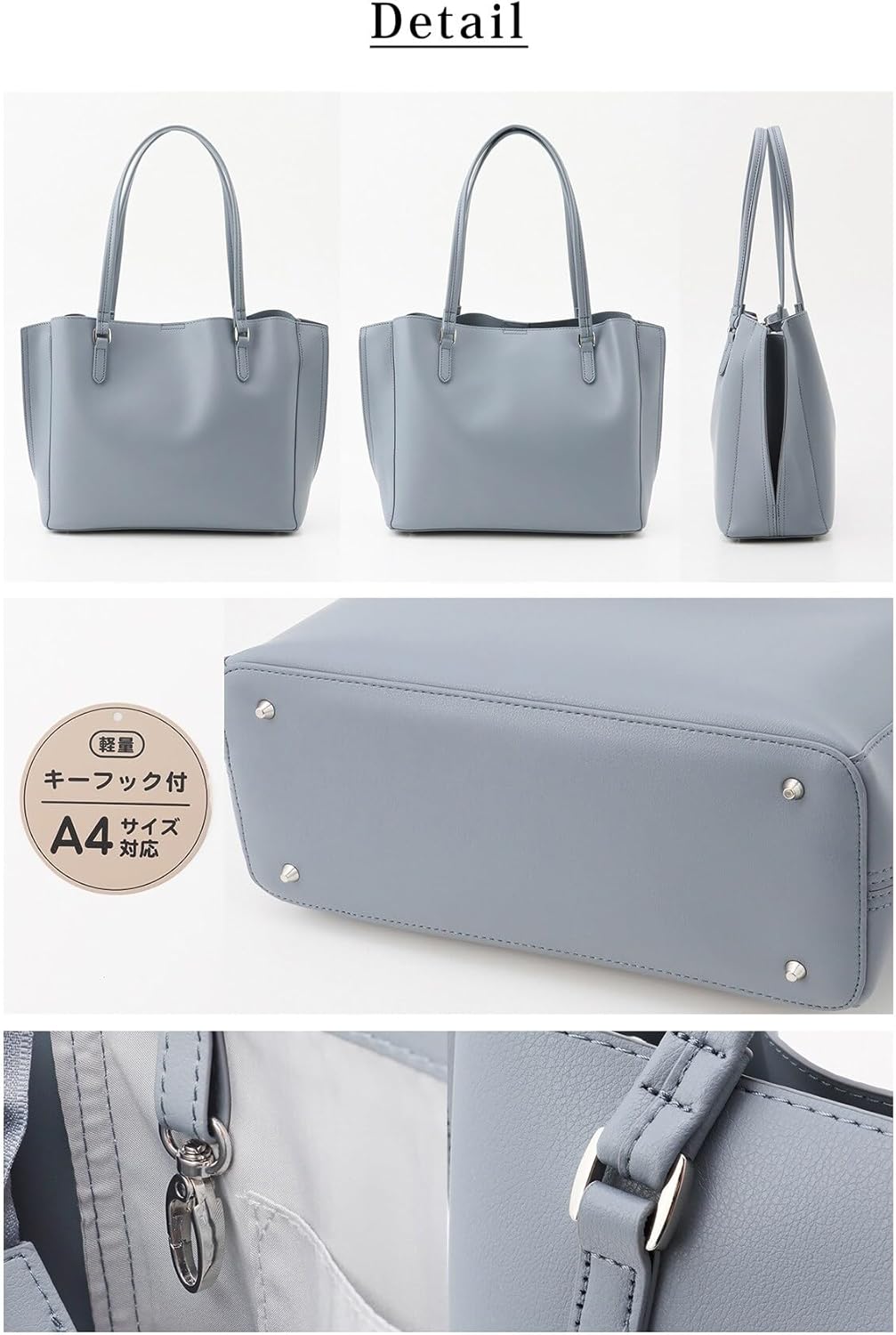 Honeys Handbag Women's Tote Bag for Commuting, Lightweight, Large Capacity, Shoulder Strap, Office, Faux Leather, Key Hook, Lightweight A4 Tote 2771218561