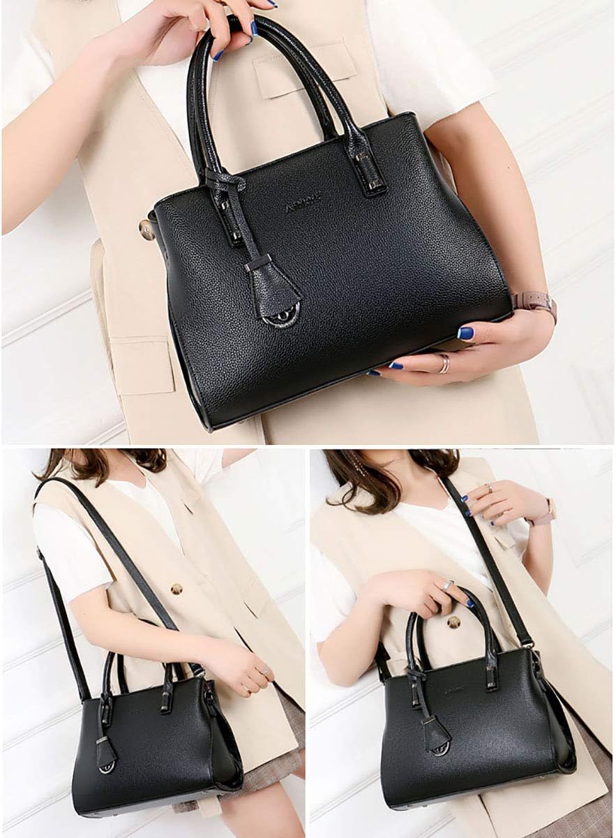 SISUCO Women's Handbag, Genuine Leather, Popular, Square Bag, 2-Way Mother's Bag, Business Bag, Formal, Shoulder Bag, Luxury, Crossbody Bag, Crime Prevention, Stylish, Work or School Travel, OL,