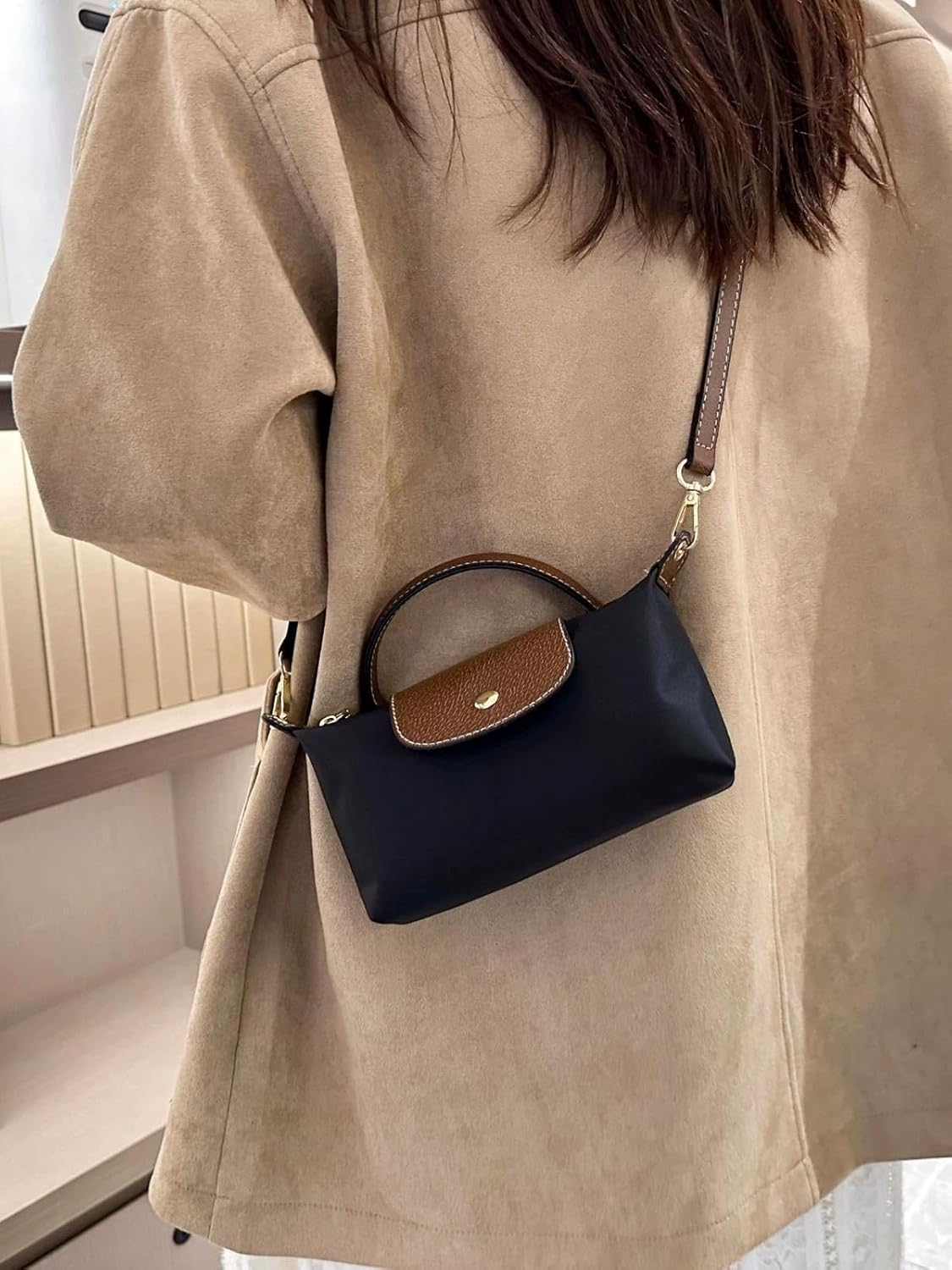 カラーブロックミニクロスボディバッグ、ハンドバッグ、調節可能なストラップ付きハンドバッグ、女性用ショルダートートバッグ