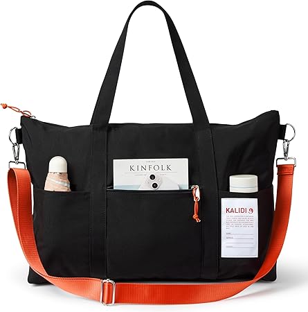 KALIDI FANCY FOREST Boston Bag, Foldable, Travel Bag, 3-Way, Duffel Bag, Travel Bag, 10.6 gal (35 L) Large Capacity, Lightweight, Plain, Large, Boston Bag, Tote Bag, Shoulder Bag, Men's, Women's, 2