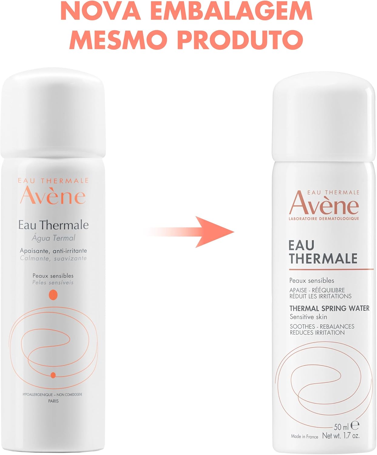 Avene Water Mini Size, 1.7 fl oz (50 ml)