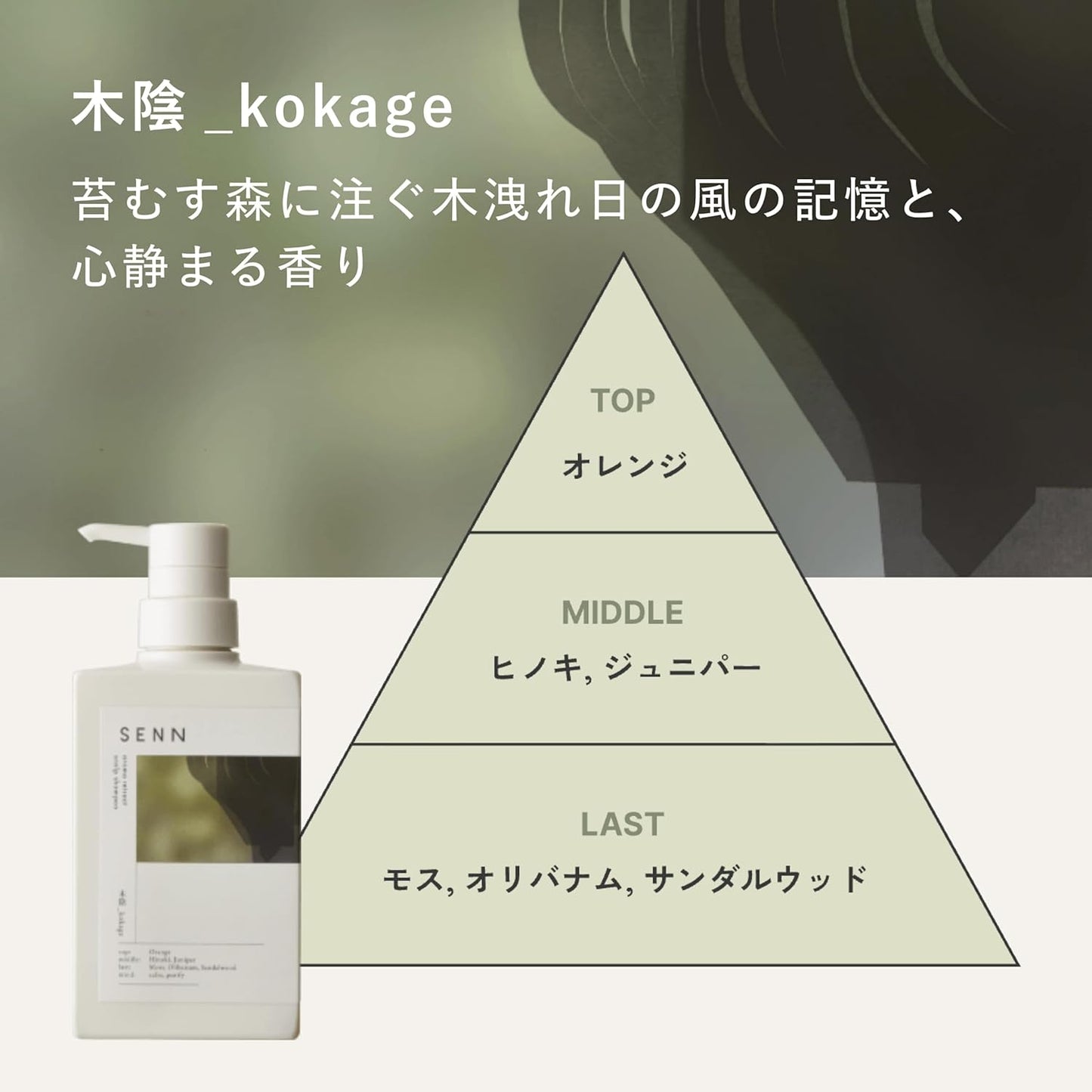 SENN Scalp Treatment Shampoo (Shin _kokage) Non-Silicone Shampoo (No Rinse or Conditioner Required), Scalp Care, Keratin, Hematin