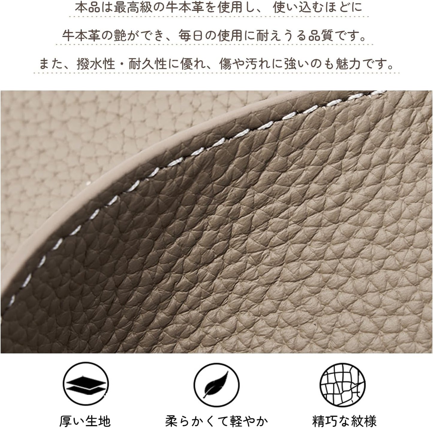 MFFOR Women's Shoulder Bag, Genuine Leather, 2-Way Handbag, Crossbody Bag, Mini Shoulder Bag, Lightweight, Compact, Casual, Simple, Stylish, Cross-Handheld, Popular, Commuting to Work