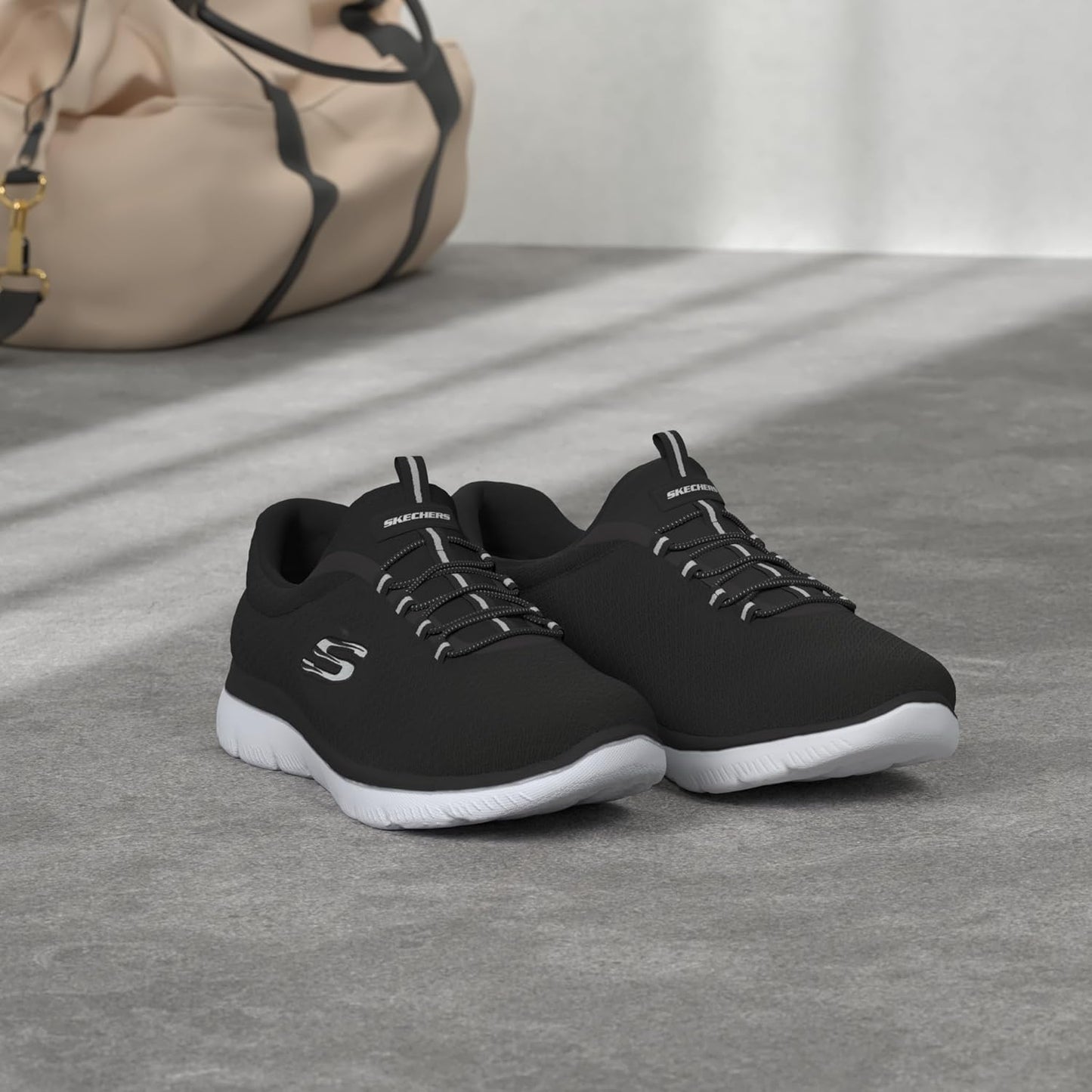 SKECHERS Ladies Summit 12980 Ｂｌａｃｋ/Ｗｈｉｔｅ Sneaker