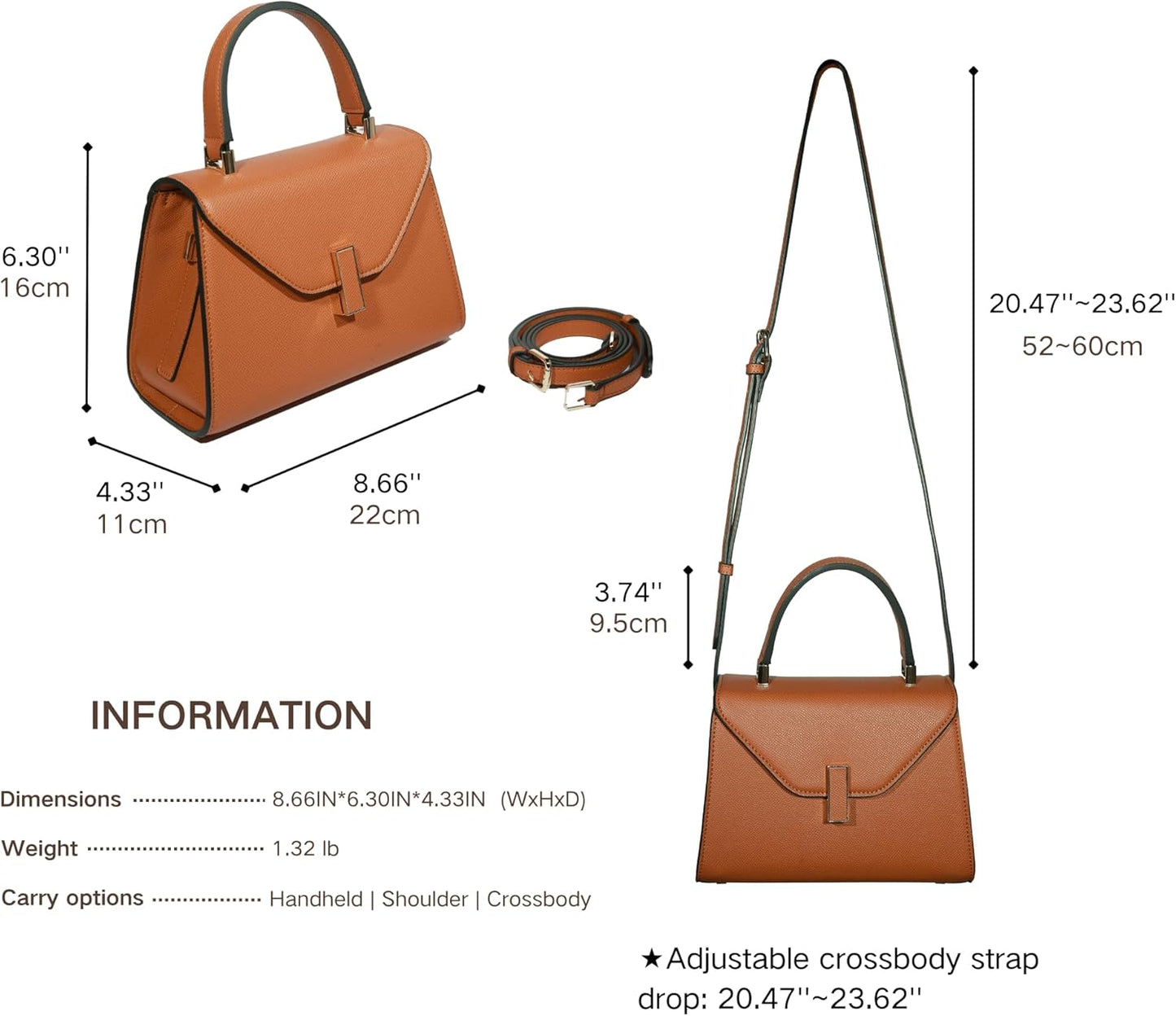 Herfuchsias samll hand bag Genuine Leather Bag for Women