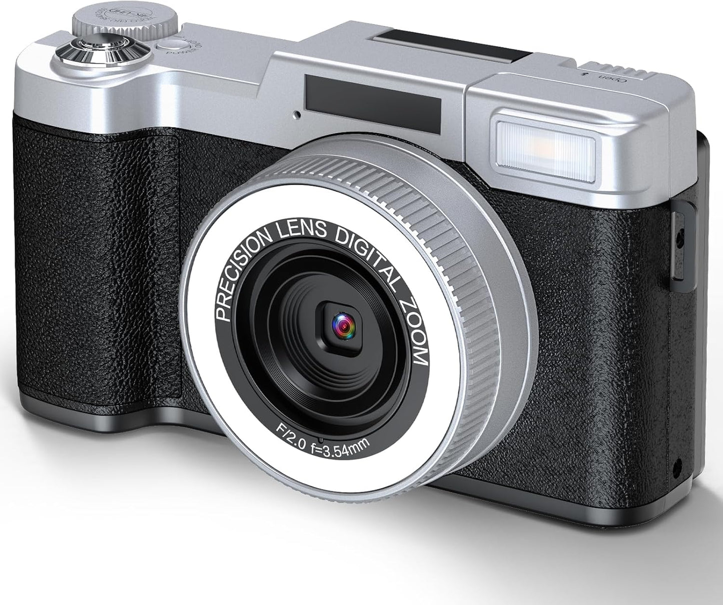 Digital Camera, 2026 Photo & Video Capture, 8K, 64 Megapixels, Digital Camera, 18x Digital Zoom, Compact Digital Camera, 180° Rotation, Convenient Selfie, Equipped with 2 LED Auxiliary Lights, Digital