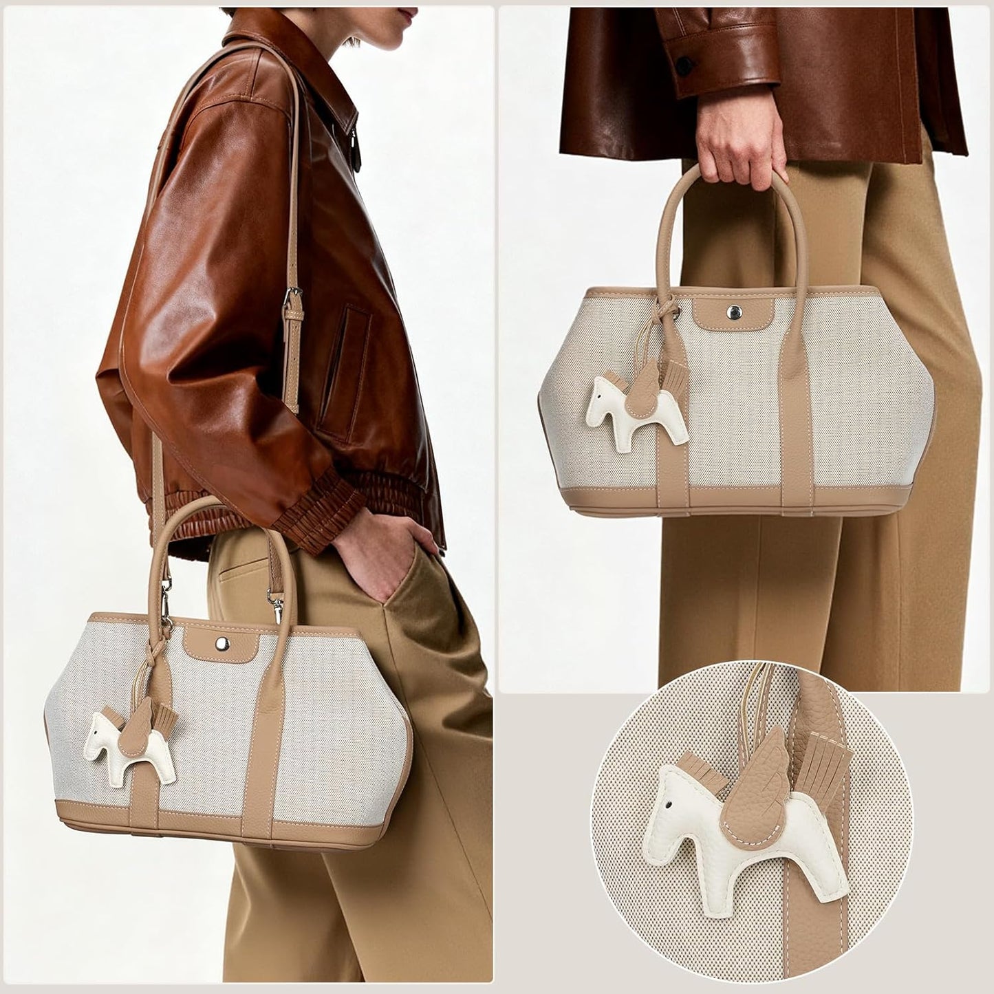 Women's Tote Bag, Handbag, Leather, Large Capacity, A4 Compatible, Lightweight, 2-Way, Shoulder Bag, Commuting, Office, Casual, Easy to Use, Fashionable, Popular, Soft, Business Bag, Shoulder