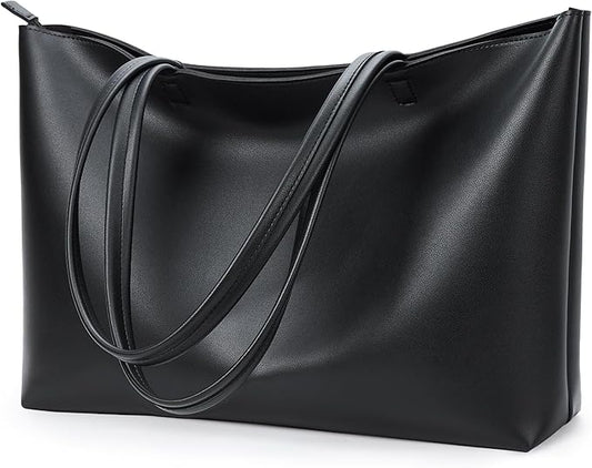 KALIDI Tote Bag Zipper Shoulder Bag Faux Leather Purses For Women Large Casual Handbag Work Dating College