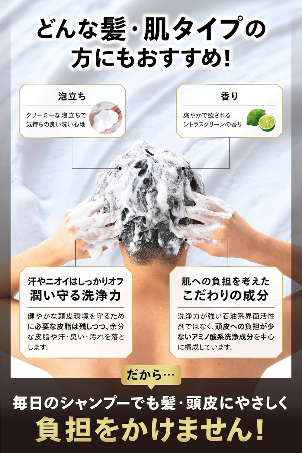 Vitalism Scalp Care Shampoo & Conditioner Set, 16.9 fl oz (500 ml) each, Men's, Scalp Care, Born From the Thought of Clinics, International Organic Certified Ingredients, For Men, Large Capacity, Pump