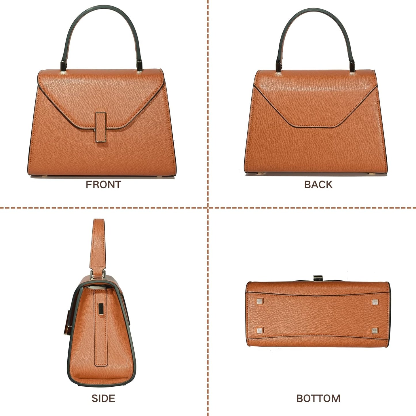 Herfuchsias samll hand bag Genuine Leather Bag for Women