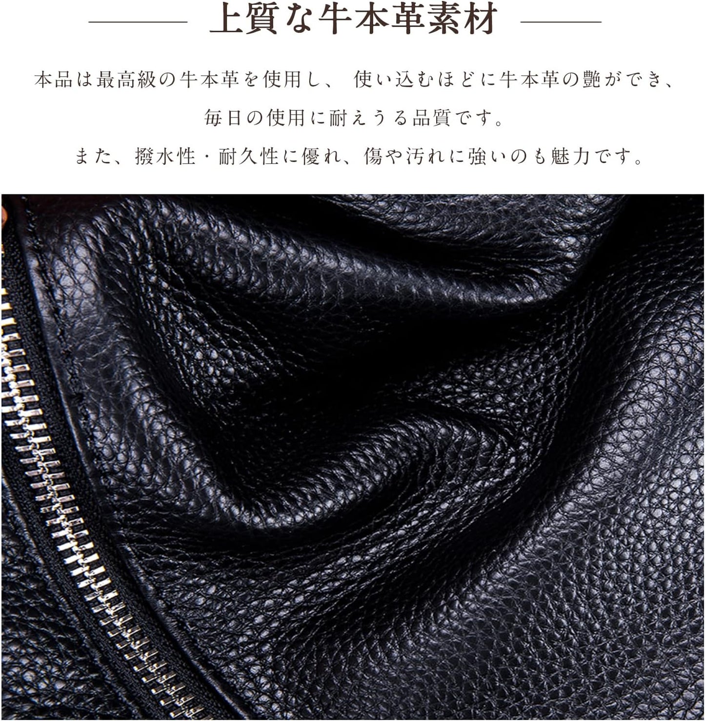 MFFOR Women's Shoulder Bag, Genuine Leather, Large Capacity, Tote Bag, Many Pockets, Handbag, Business Bag, High-End Look, Office, Commute, School, Simple, Casual, Popular