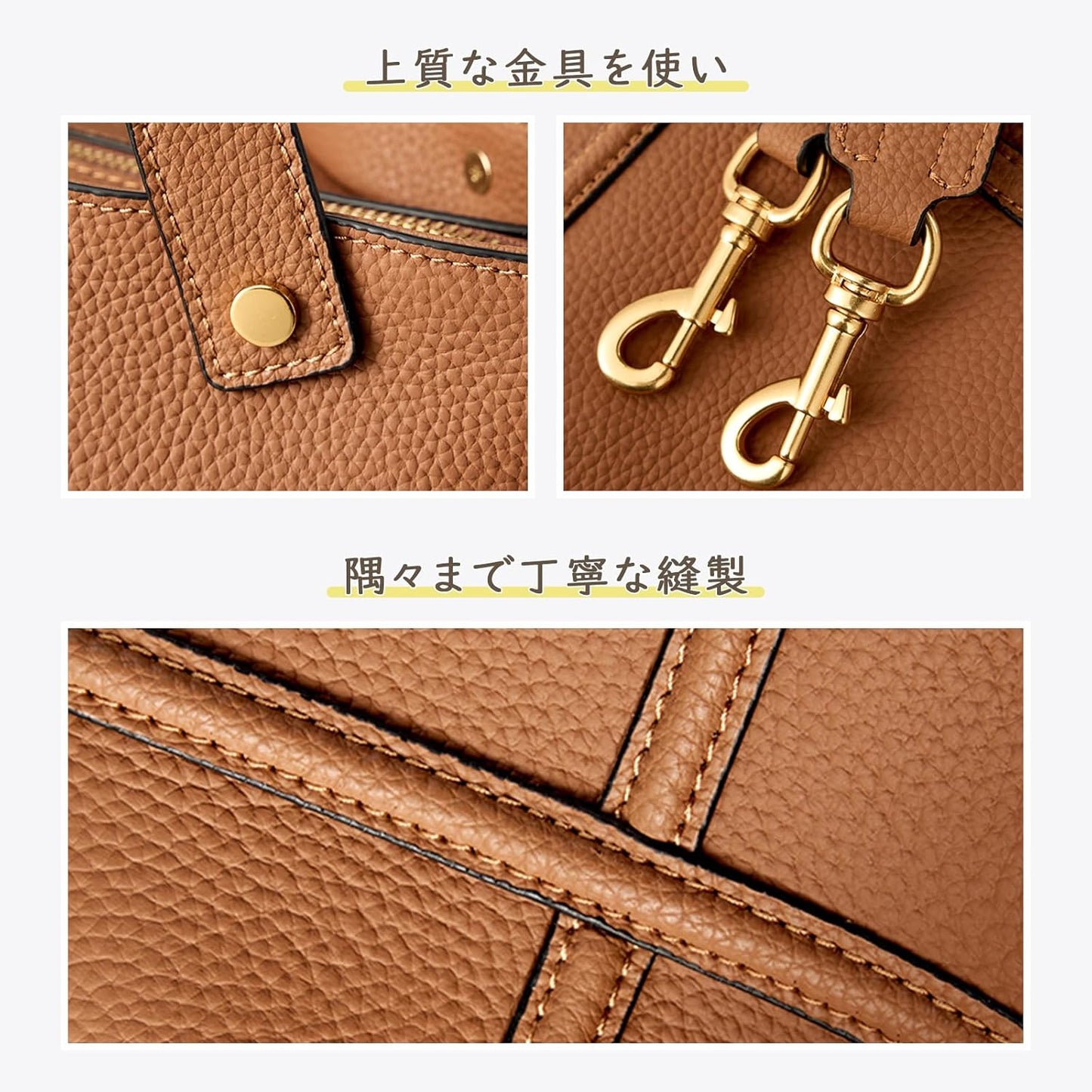 MFFOR Shoulder Bag High-Quality Genuine Leather Women's 2-Way Handbag Large Capacity High-End Casual Simple Stylish Diagonal Carry Shoulder Hand-Held Popular Commuting