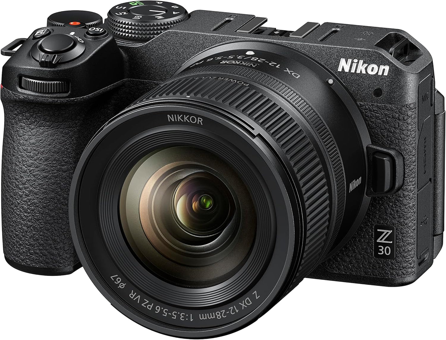 Nikon Z30 Mirrorless SLR Z30 16-50 VR Lens Kit, Z Mount, APS-C Video Vlog, Image Stabilization Black + [SanDisk Genuine] SD Card, 128GB SDXC, Class 10, UHS-II V90, Read Up to 300 MB, San/s PRO SDSDXDM