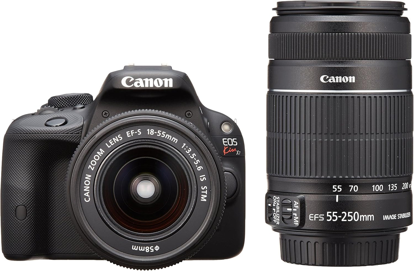 [Refurbished] Canon Canon Digital SLR Camera EOS Kiss X7 Lens Kit EF-S18-55mm F3.5-5.6 IS STM Included KISSX7-1855ISSTMLK (Refurbished) Black